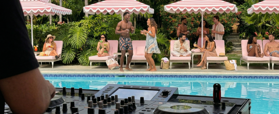 DJ sessions poolside Rosedon